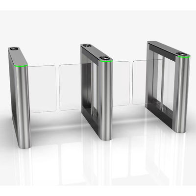 Porte de tourniquet à battant en acier inoxydable argenté IP54, temps d'ouverture de 0,2 s