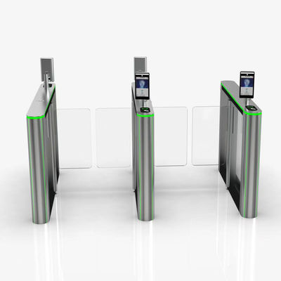 Porte de tourniquet à battant en acier inoxydable argenté IP54, temps d'ouverture de 0,2 s